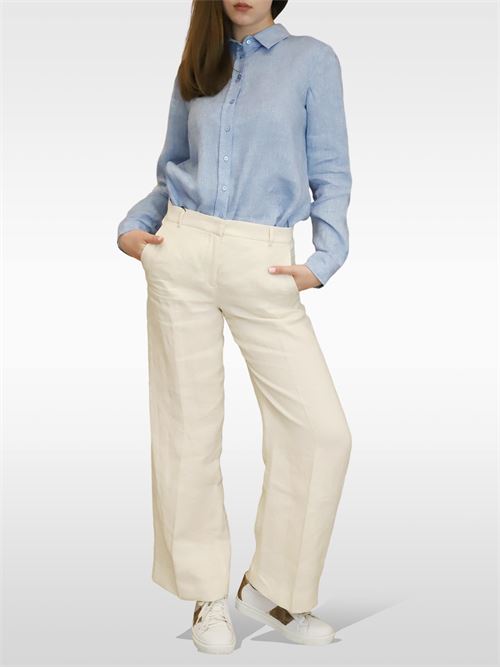 Pantaloni in tela di lino MAXMARA WEEKEND | 2351311231600012